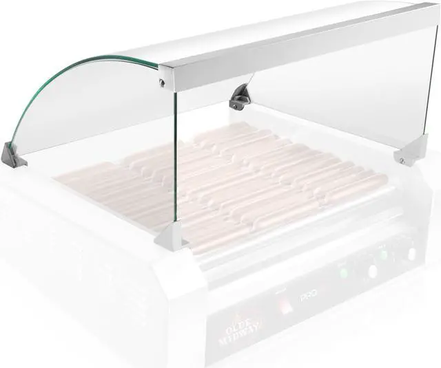 Main image of Olde Midway Glass Cover ONLY for Hot Dog 11 Roller Grill Cooker Machine - Replacement or Upgrade