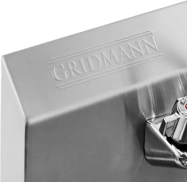 Alt view image 14 of 14 - GRIDMANN Commercial NSF Stainless Steel Sink Wall Mount Hand Washing Basin with Faucet