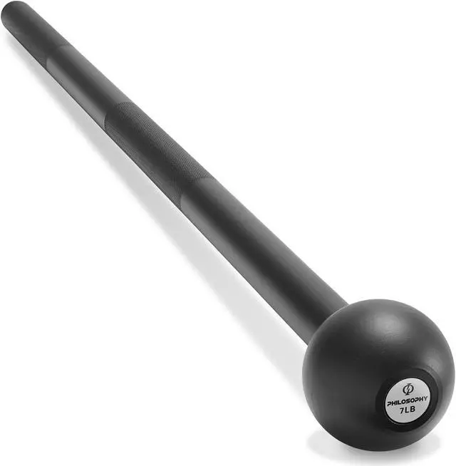 Main image of Philosophy Gym Steel Mace Bell 7 LB, Mace Club for Strength Training, Functional Full Body Workouts
