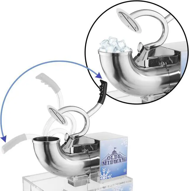 Alt view image 2 of 6 - Olde Midway Commercial Snow Cone Machine, Shaved Ice Maker with Stainless Steel Scoop