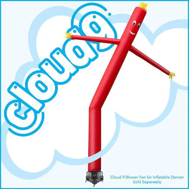 Alt view image 5 of 6 - Cloud 9 Inflatable Wacky Waving Tube Man, Red 20 ft Dancing Air Puppet with Flailing Arms