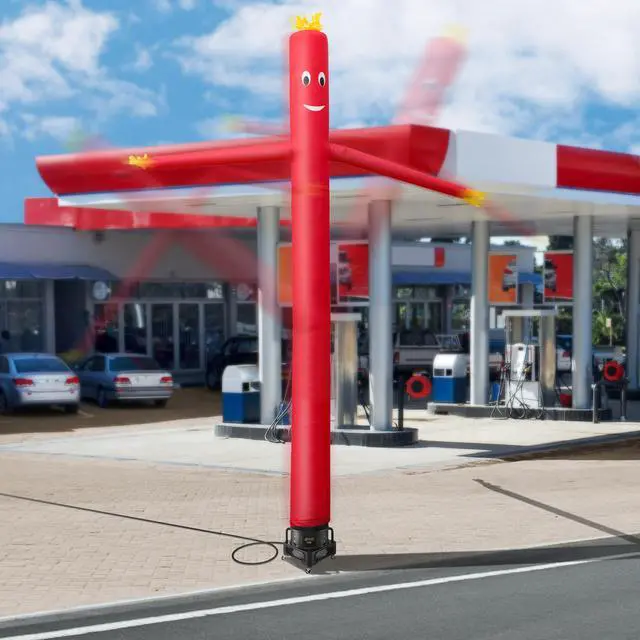Alt view image 6 of 6 - Cloud 9 Inflatable Wacky Waving Tube Man, Red 20 ft Dancing Air Puppet with Flailing Arms