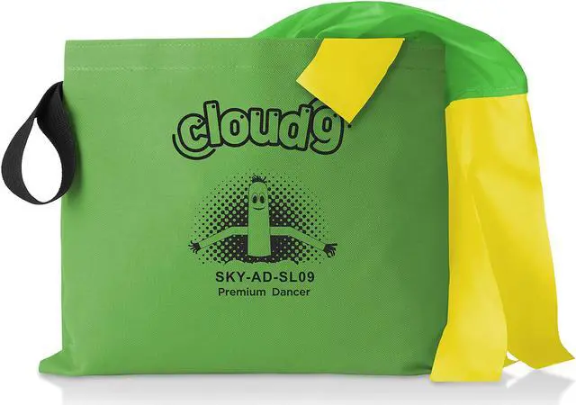 Alt view image 4 of 6 - Cloud 9 Inflatable Wacky Waving Tube Man, Green 20 ft Dancing Air Puppet with Flailing Arms