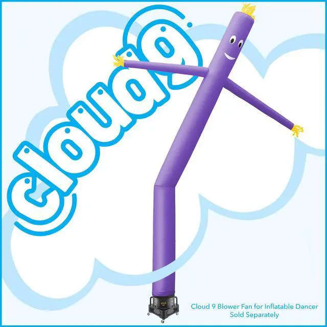 Alt view image 5 of 6 - Cloud 9 Inflatable Wacky Waving Tube Man, Purple 20 ft Dancing Air Puppet with Flailing Arms