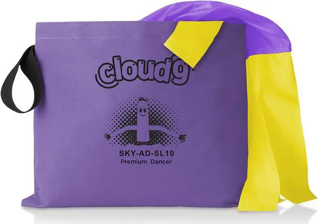Alt view image 4 of 6 - Cloud 9 Inflatable Wacky Waving Tube Man, Purple 20 ft Dancing Air Puppet with Flailing Arms
