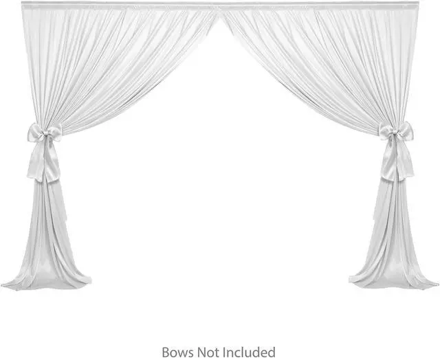 Alt view image 2 of 6 - Lann's Linens (Set of 2) Photography Backdrop Curtains, White - 5ft x 7ft Tall Split Background for Wedding, Party or Photo Booth