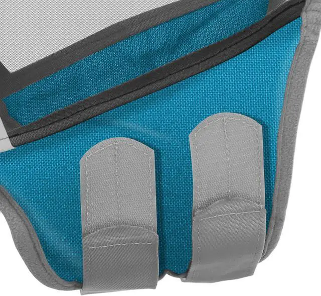 Alt view image 3 of 6 - SmithBuilt Comfort Fly Mask with Ears and Long Nose for Horses (Teal, Cob) - Fleece Padding, Fine Mesh, UV Protection
