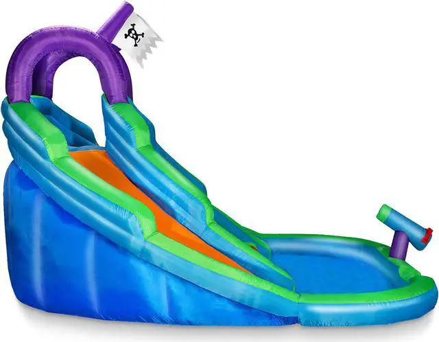 Alt view image 3 of 7 - Cloud 9 Bounce House for Kids with Climbing Wall, Water Slide, and Pool - Includes Blower