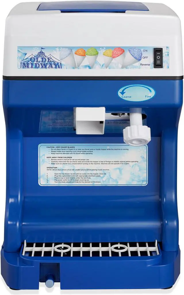 Alt view image 2 of 6 - Olde Midway Snow Cone Machine, Electric Shaved Ice Slushie Dessert Maker for Home and Commercial Use