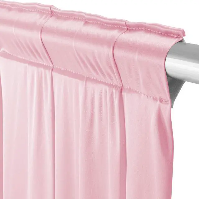 Alt view image 5 of 6 - Lann's Linens (Set of 2) Photography Backdrop Curtains, Pink - 5ft x 10ft Tall Split Background for Wedding, Party or Photo Booth