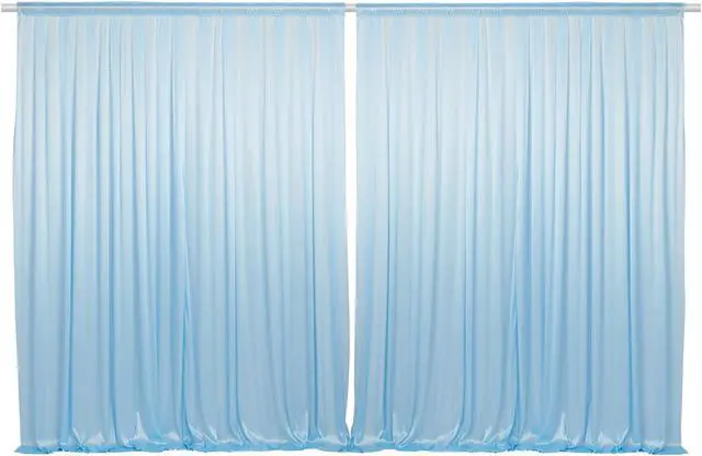 Main image of Lann's Linens (Set of 2) Photography Backdrop Curtains, Baby Blue - 5ft x 7ft Tall Split Background for Wedding, Party or Photo Booth