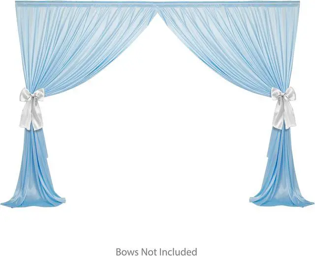 Alt view image 2 of 6 - Lann's Linens (Set of 2) Photography Backdrop Curtains, Baby Blue - 5ft x 7ft Tall Split Background for Wedding, Party or Photo Booth