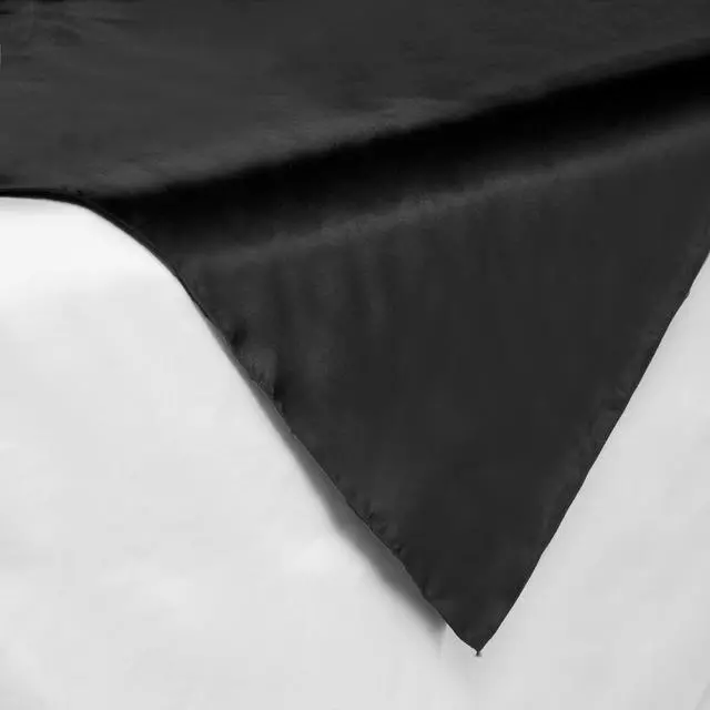 Alt view image 2 of 2 - Lann's Linens Satin Wedding Table Overlay - Tablecloth Topper (72" Square - Black)