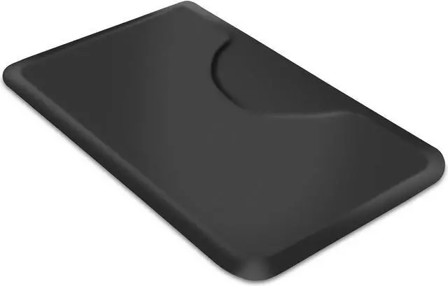 Alt view image 2 of 6 - Saloniture 3 ft. x 5 ft. Salon & Barber Shop Chair Anti-Fatigue Floor Mat - Black Rectangle - 1/2 in. Thick