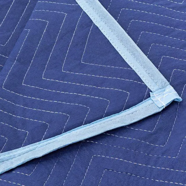 Alt view image 4 of 5 - Sure-Max 4 Moving & Packing Blankets - Deluxe Pro - 80" x 72" (40 lb/dz weight) - Professional Quilted Shipping Furniture Pads Royal Blue
