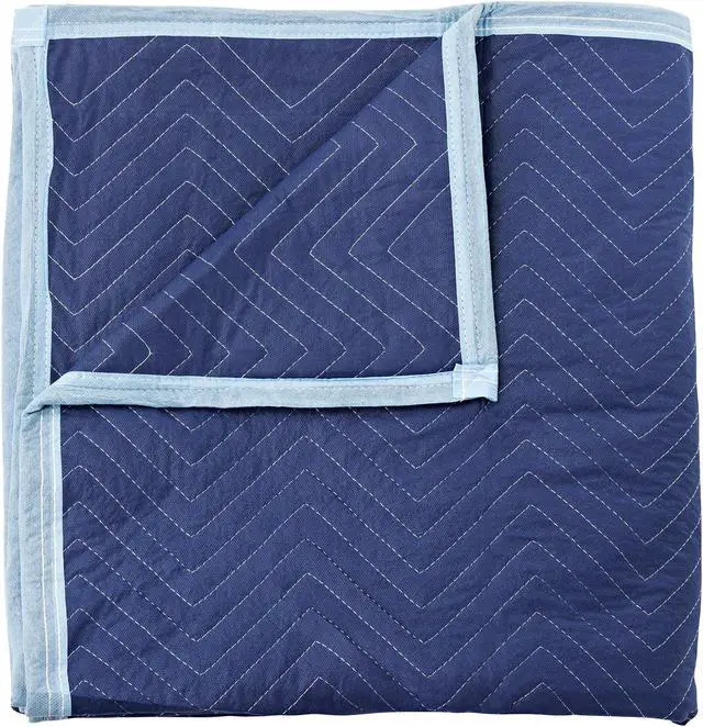 Alt view image 3 of 5 - Sure-Max 4 Moving & Packing Blankets - Deluxe Pro - 80" x 72" (40 lb/dz weight) - Professional Quilted Shipping Furniture Pads Royal Blue