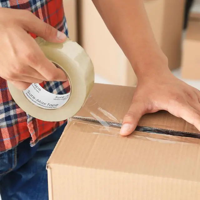 Alt view image 5 of 6 - Sure-Max Premium Carton Packing Tape 2.0 mil 330 Feet (110 yards) - Clear - 6 Rolls