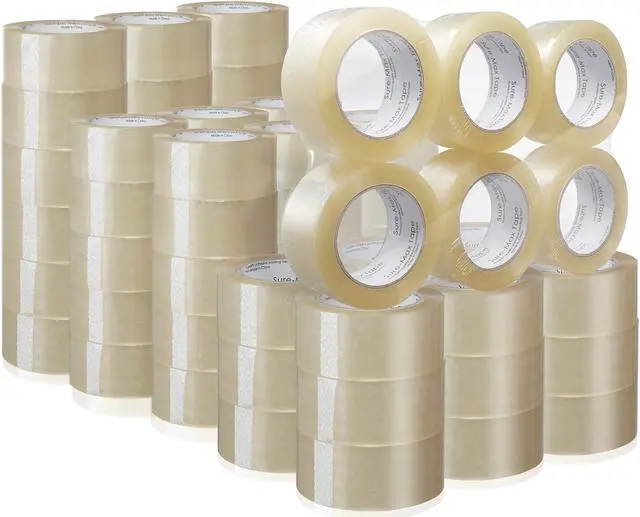 Alt view image 2 of 6 - Sure-Max Premium Carton Packing Tape 2.0 mil 330 Feet (110 yards) - Clear - 2 Cases (72 Rolls Total)