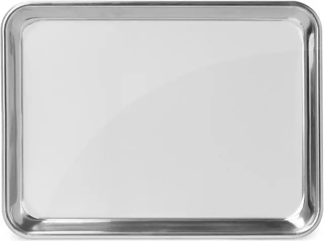 Alt view image 4 of 8 - gridmann 9" x 13" commercial grade aluminum cookie sheet baking tray jelly roll pan quarter sheet  12 pans