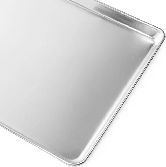Alt view image 6 of 8 - gridmann 9" x 13" commercial grade aluminum cookie sheet baking tray jelly roll pan quarter sheet  12 pans