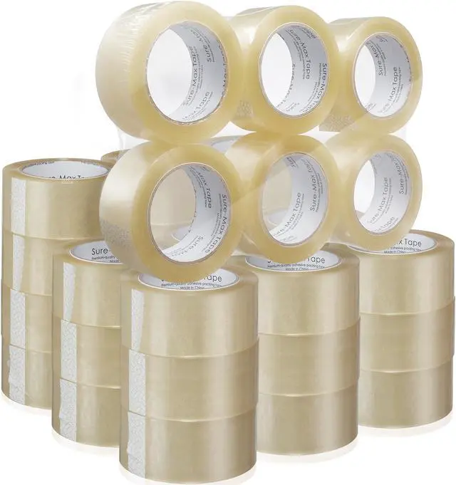 Alt view image 3 of 7 - Sure-Max Premium Carton Packing Tape 1.8 mil 330 Feet (110 yards) - Clear - 1 Case (36 Rolls Total)