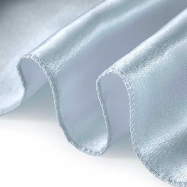 Alt view image 2 of 2 - Lann's Linens - 5 Satin 12" x 108" Dining Room Table Runners for Wedding, Reception or Party - Baby Blue
