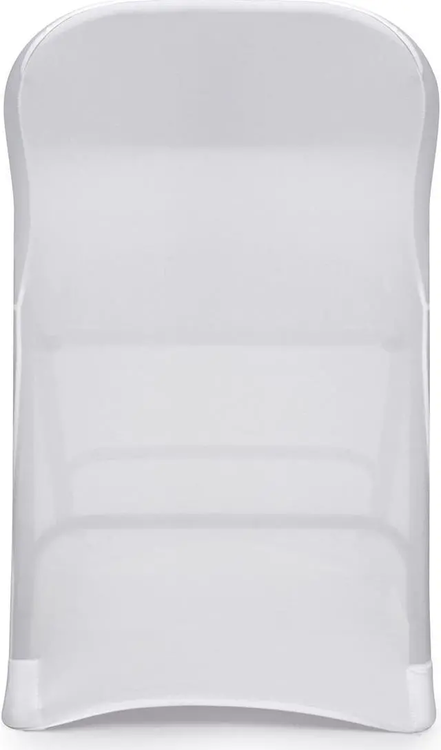 Alt view image 7 of 8 - Lann's Linens 50 pcs White Spandex Folding Chair Covers for Wedding, Party, and Banquet