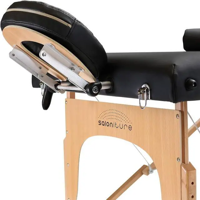 Alt view image 11 of 13 - Saloniture Professional Portable Massage Table with Backrest - Black