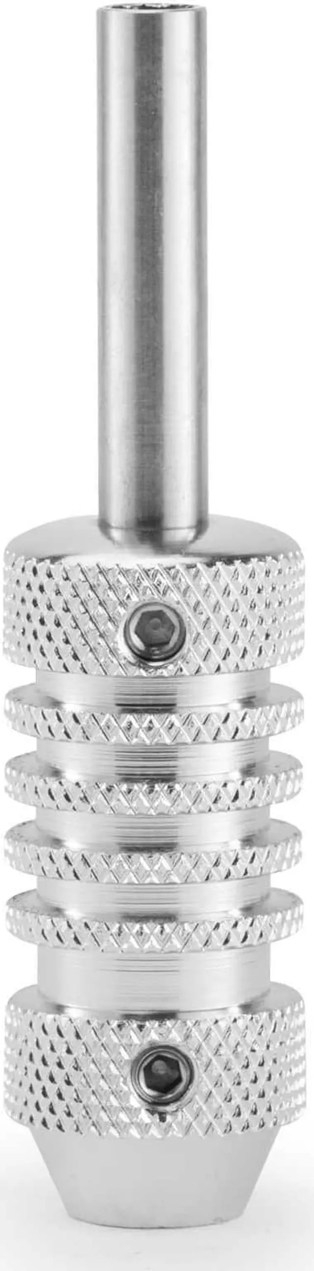 Alt view image 2 of 3 - ACE Needles 4 Knurled Tattoo Machine Grips - Silver