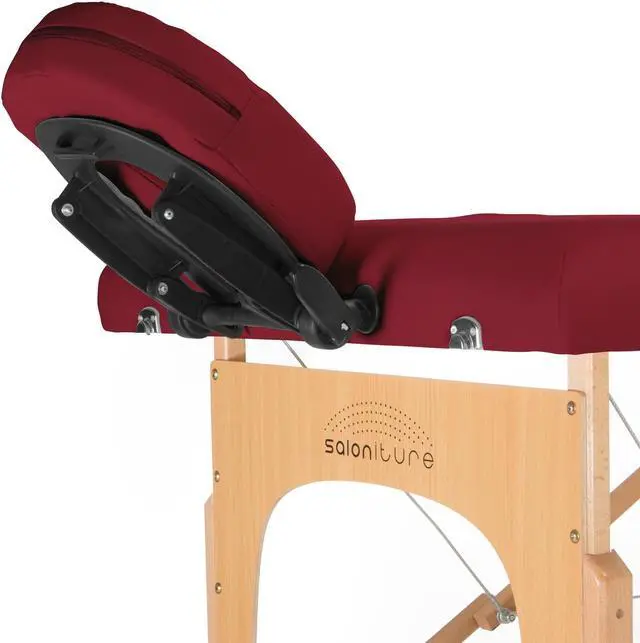 Alt view image 2 of 6 - Saloniture Professional Portable Folding Massage Table with Carrying Case - Burgundy