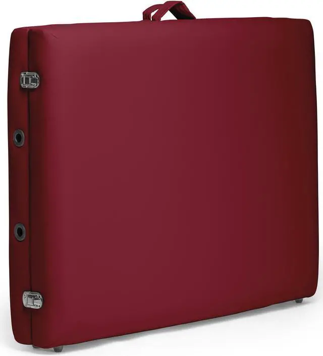 Alt view image 4 of 6 - Saloniture Professional Portable Folding Massage Table with Carrying Case - Burgundy