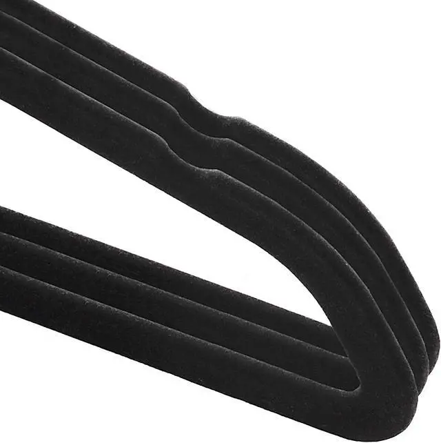 Alt view image 3 of 6 - Casafield 100 Velvet Baby Hangers - 11" Size for Infant & Toddler Clothes - Black