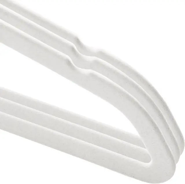 Alt view image 3 of 6 - Casafield 100 Velvet Baby Hangers - 11" Size for Infant & Toddler Clothes - Ivory