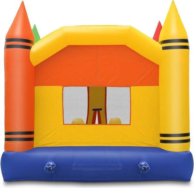 Alt view image 4 of 6 - Cloud 9 Commercial Grade Crayon Castle Bounce House with Blower - 100% PVC 17' x 13' Inflatable Bouncer