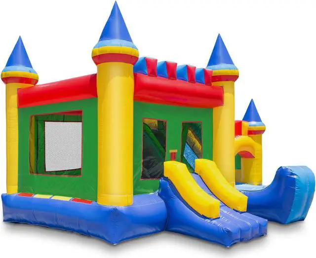 Alt view image 2 of 6 - Cloud 9 Commercial Grade Castle Bounce House with Slide - 100% PVC 16' x 17' Bouncer - Inflatable Only