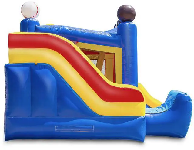 Alt view image 3 of 6 - Cloud 9 Commercial Grade Sports Bounce House with Slide and Blower - 100% PVC 18' x 17' Inflatable Bouncer
