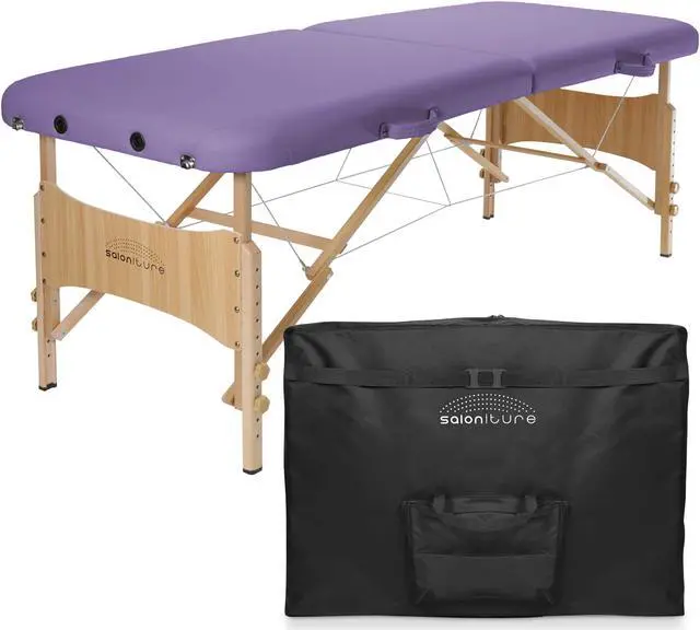 Alt view image 4 of 9 - Saloniture Basic Portable Folding Massage Table - Lavender