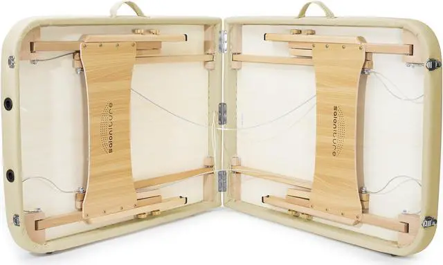 Alt view image 3 of 6 - Saloniture Basic Portable Folding Massage Table - Cream