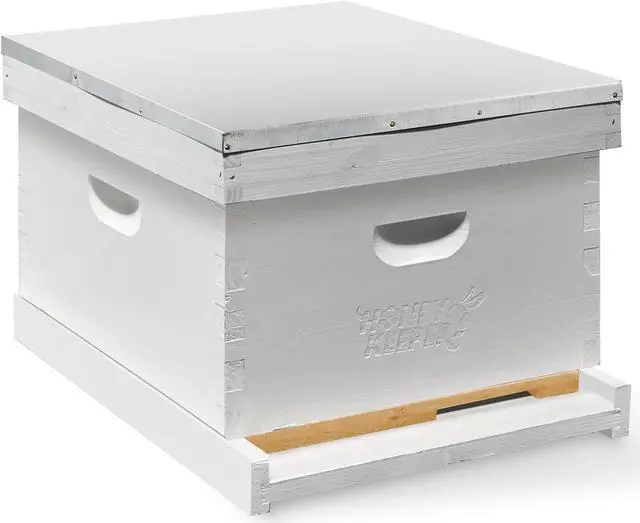 Alt view image 3 of 6 - Honey Keeper Starter Beehive Kit (1 Deep Hive Body) with Essential Starter Supplies Tool Kit for Langstroth Beekeeping, Fully Assembled and Painted
