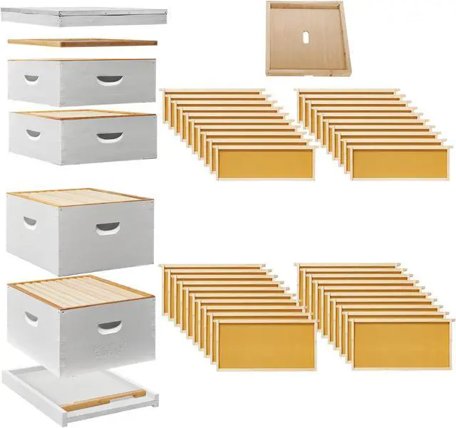Alt view image 4 of 6 - Honey Keeper Beehive Kit Fully Assembled and Painted - 10 Frame Kit, 2 Deep Brood Boxes and 2 Medium Supers
