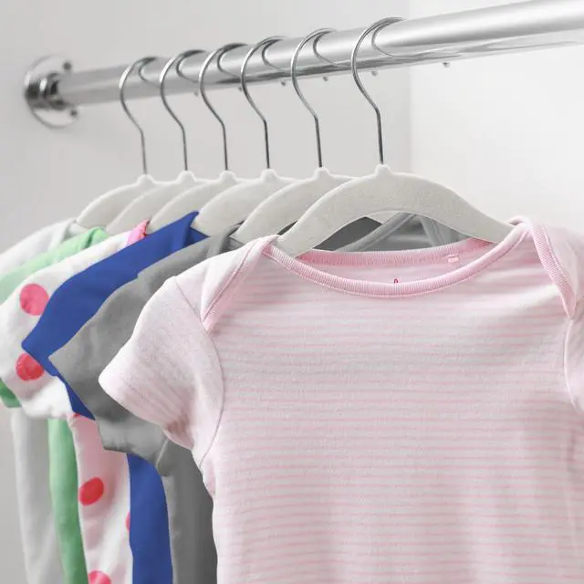 Alt view image 6 of 6 - Casafield 50 Velvet Baby Hangers - 11" Size for Infant & Toddler Clothes - Ivory