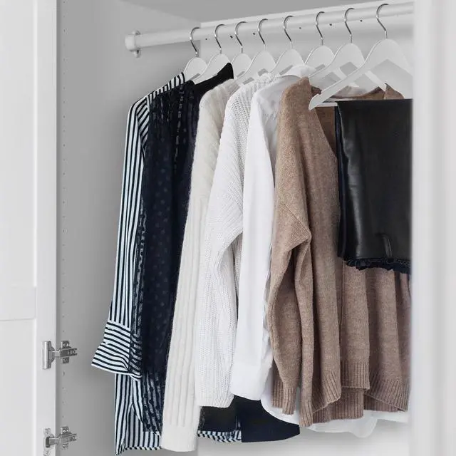 Alt view image 4 of 6 - Casafield - 10 White Wooden Suit Hangers - Premium Lotus Wood with Notches & Chrome Swivel Hook for Dress Clothes, Coats, Jackets, Pants, Shirts, Skirts