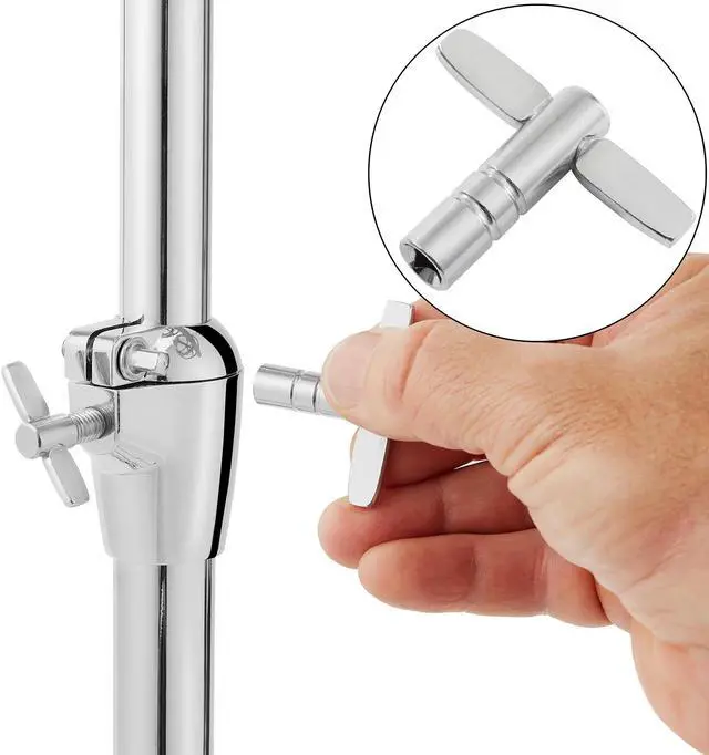 Alt view image 5 of 6 - Ashthorpe Roto Tom Drum Set with Stand - 6", 8", 10" Toms with Remo Heads