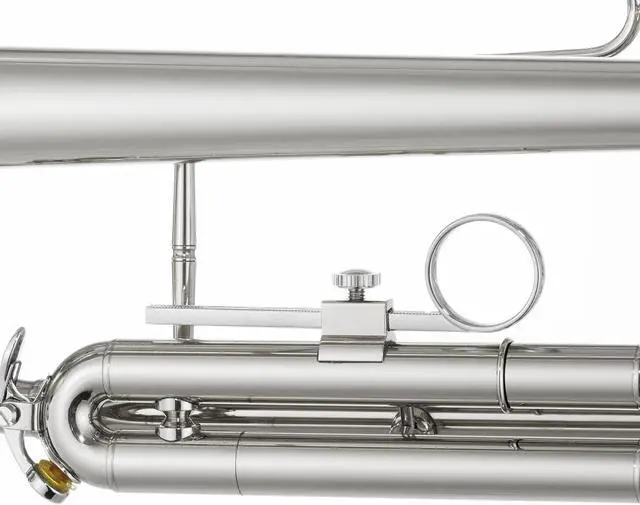 Alt view image 4 of 6 - Ashthorpe Standard Bb Trumpet with Nickel Plated Finish - Includes Case, Mouthpiece, Gloves, Cleaning Cloth, Valve Oil