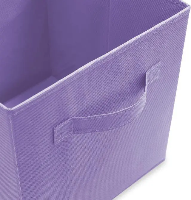 Alt view image 3 of 6 - Casafield Set of 6 Collapsible Fabric Cube Storage Bins, Lavender - 11" Foldable Cloth Baskets for Shelves, Cubby Organizers & More