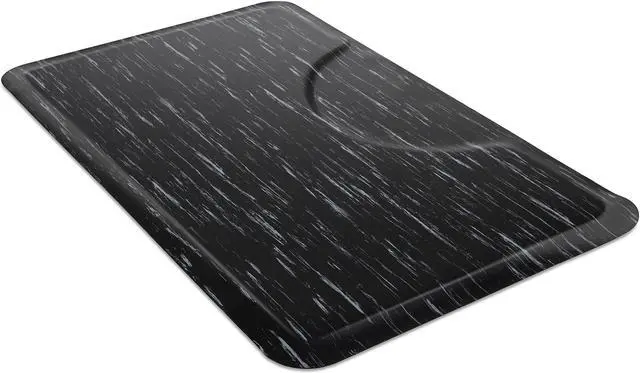 Alt view image 2 of 6 - Saloniture 3 ft. x 5 ft. Salon & Barber Shop Chair Anti-Fatigue Floor Mat - Marble Rectangle - 1/2 in. Thick