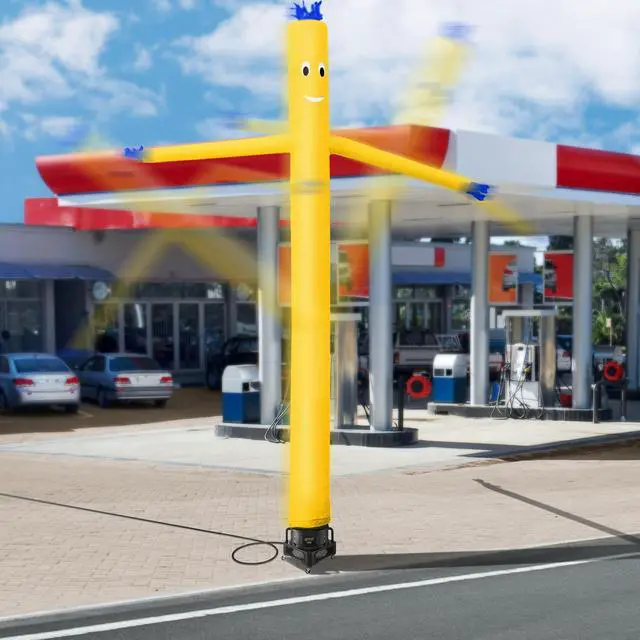 Alt view image 6 of 6 - Cloud 9 Inflatable Wacky Waving Tube Man with Blower, Yellow 20 ft Dancing Air Puppet with Flailing Arms