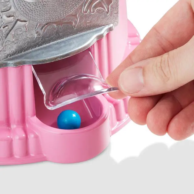 Alt view image 6 of 6 - Olde Midway 15" Gumball Machine with Glass Globe and Metal Base - Pink, Vintage-Style Bubble Gum Candy Dispenser