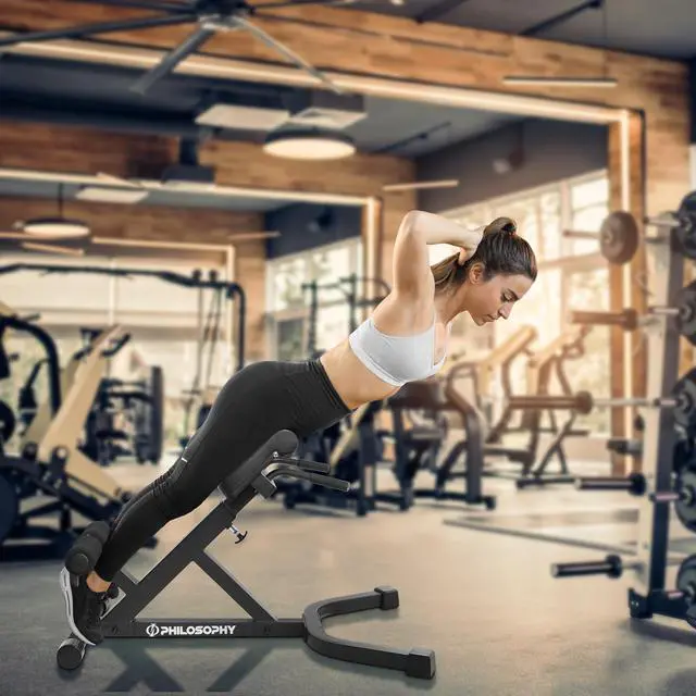 Alt view image 2 of 6 - Philosophy Gym Hyper-Extension Roman Chair - Adjustable Lower Back Bench Machine