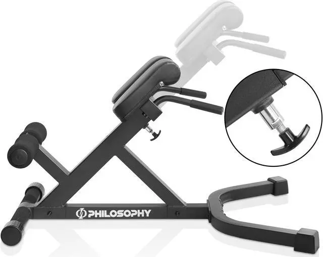 Alt view image 4 of 6 - Philosophy Gym Hyper-Extension Roman Chair - Adjustable Lower Back Bench Machine